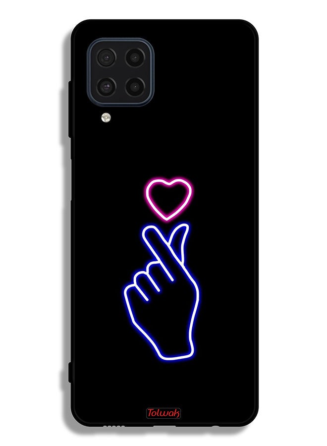 Tolwak Samsung Galaxy M22 Protective Case Cover Snap Heart Art - Image 2