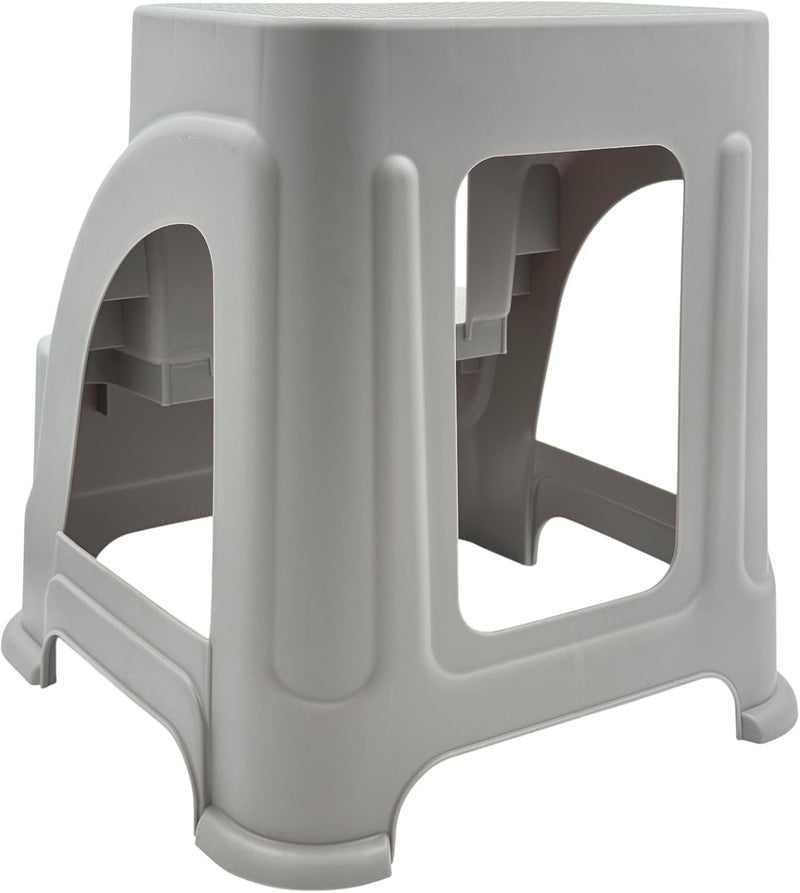 B&D Merdivo Two Step Stool, Beige Plastic, 42x44x44 cm, Portable Stepping Stool for Home, Bathroom, Kitchen - Image 5