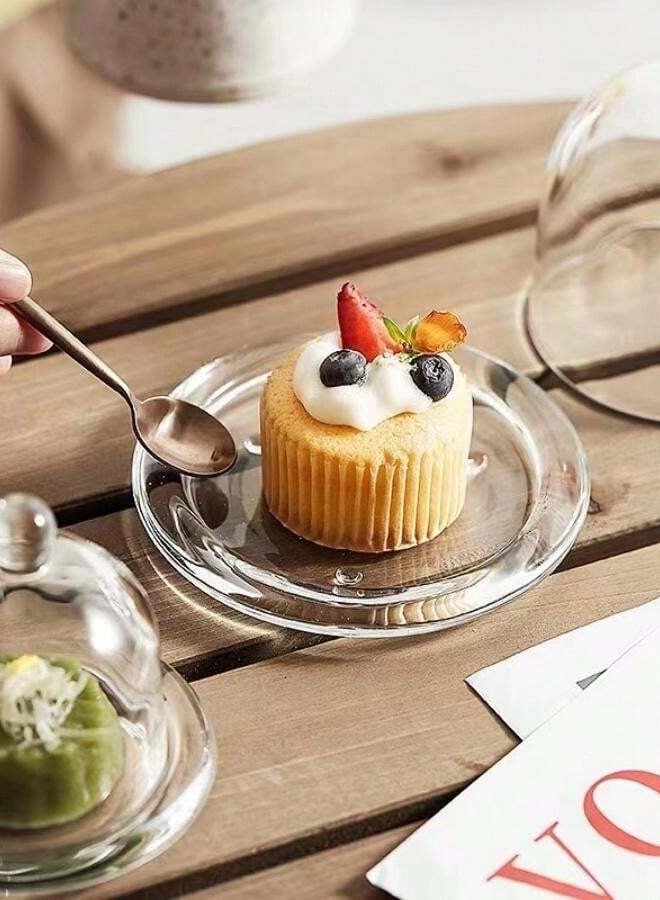 1 Set Transparent Crystal Glass Mini Landscape Cake Dessert Dust Cover Butter Box Aromatherapy Candle Bell Jar Cake Stand Cake Decorations Cupcake Stand Cake Decor Cake Holder Wedding Decor Wedding Party Supplies Wedding Decorations Wedding Accessories Wedding Cake Stand  - Image 3