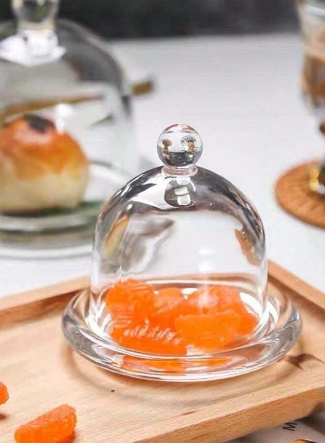 1 Set Transparent Crystal Glass Mini Landscape Cake Dessert Dust Cover Butter Box Aromatherapy Candle Bell Jar Cake Stand Cake Decorations Cupcake Stand Cake Decor Cake Holder Wedding Decor Wedding Party Supplies Wedding Decorations Wedding Accessories Wedding Cake Stand  - Image 4