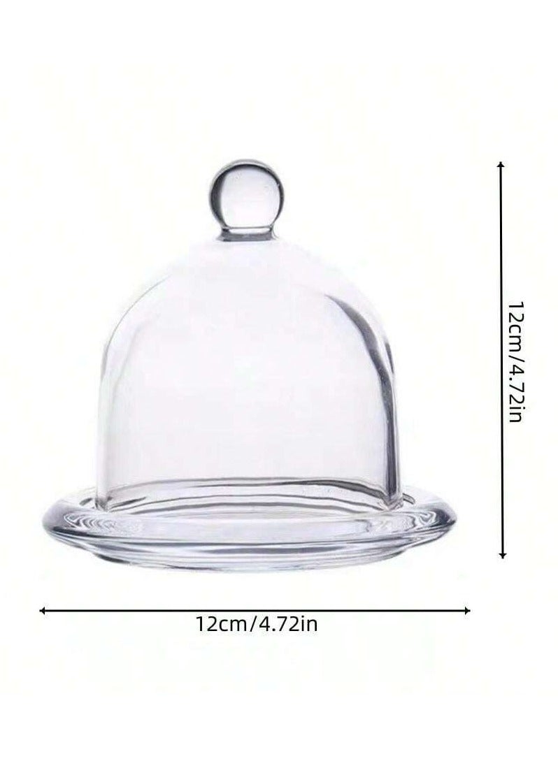 1 Set Transparent Crystal Glass Mini Landscape Cake Dessert Dust Cover Butter Box Aromatherapy Candle Bell Jar Cake Stand Cake Decorations Cupcake Stand Cake Decor Cake Holder Wedding Decor Wedding Party Supplies Wedding Decorations Wedding Accessories Wedding Cake Stand  - Image 5