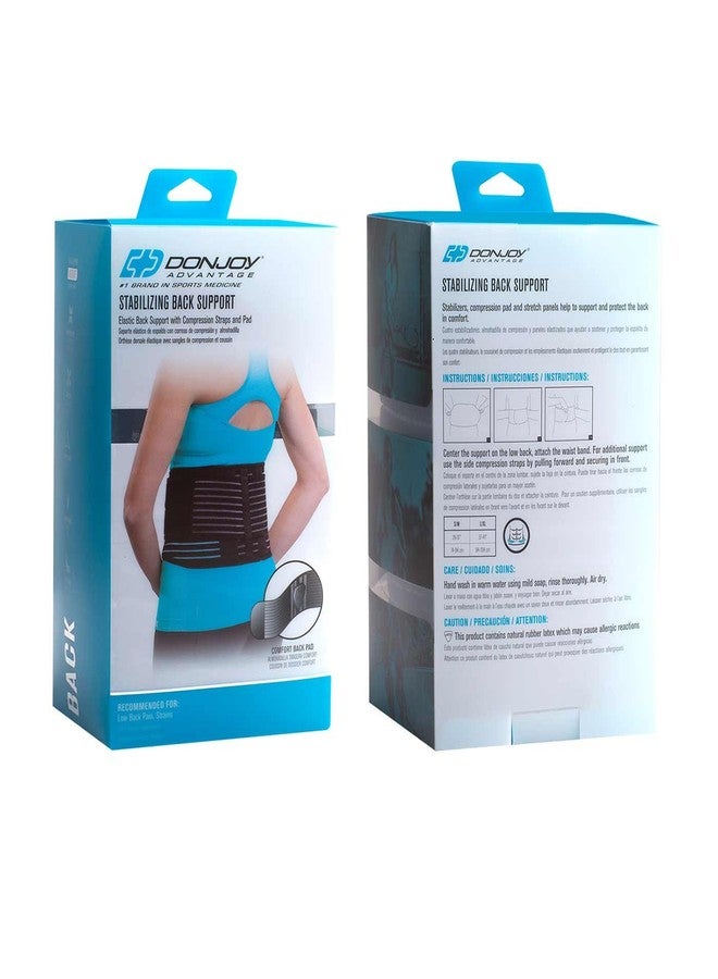 DonJoy Advantage Stabilizing Back Support for Low-Back Pain & Strain - Dual Stretch Panels for Extra Compression for Wellness and Fitness Users, Large - Image 4