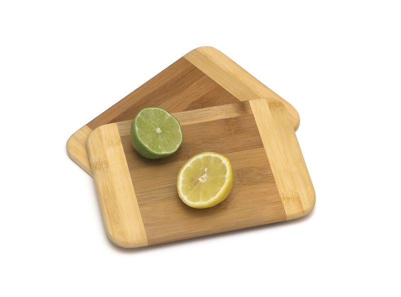 Lipper International Bamboo Wood Two-Tone Kitchen Cutting and Serving Board, Small, 8" x 6" x 5/16", Set of 2 - Image 3