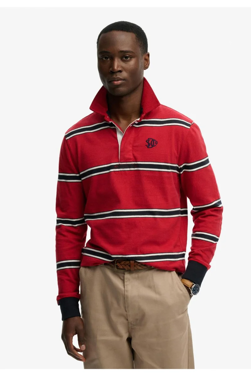 سوبر دراي Vintage Athletic Stripe Rugby Top