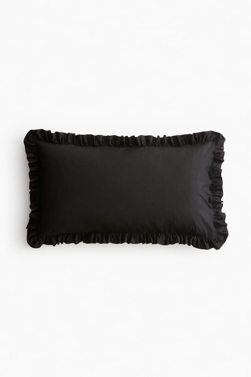 H&M Frill-trimmed cotton cushion cover