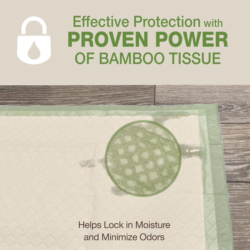 Four Paws Wee-Wee Superior Performance Bamboo Pee Pads for Dogs, Earth Friendly Dog & Puppy Potty Training Pads, Crate Liners, Housebreaking Supplies, 22" x 23" (32 Count) - Image 4