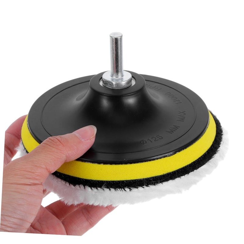 9PCS Self Adhesive Wool Polishing Wheel Kit For Car Detailing Waxing Metal Marble Furniture - Image 5