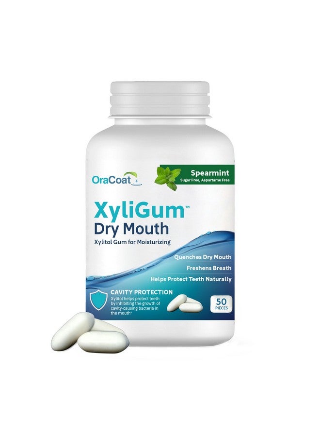 أوراكوت ® Xyligum™ Dry Mouth - علكة خالية من السكر تحتوي على إكسيليتول لجفاف الفم وصحة اللثة بنكهة النعناع، عبوة تحتوي على 50 قطعة - Image 1