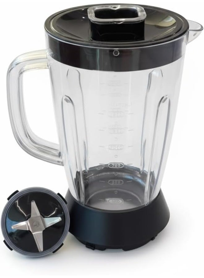 Venus خلاط فينوس للأجهزة المنزلية المتميزة، سعة 1.5 لتر، محرك 600 واط، 6 شفرات من الفولاذ المقاوم للصدأ، سرعتان مع نبضة - Image 2