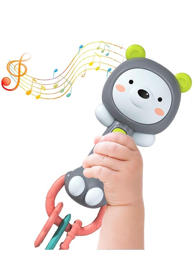 Baby Music Rattles Toy 6-12 Months, Baby Teething Toys with Music and Light, Toddler Learning Toys Sensory Toys Baby Boy Girl Gifts  - Image 1