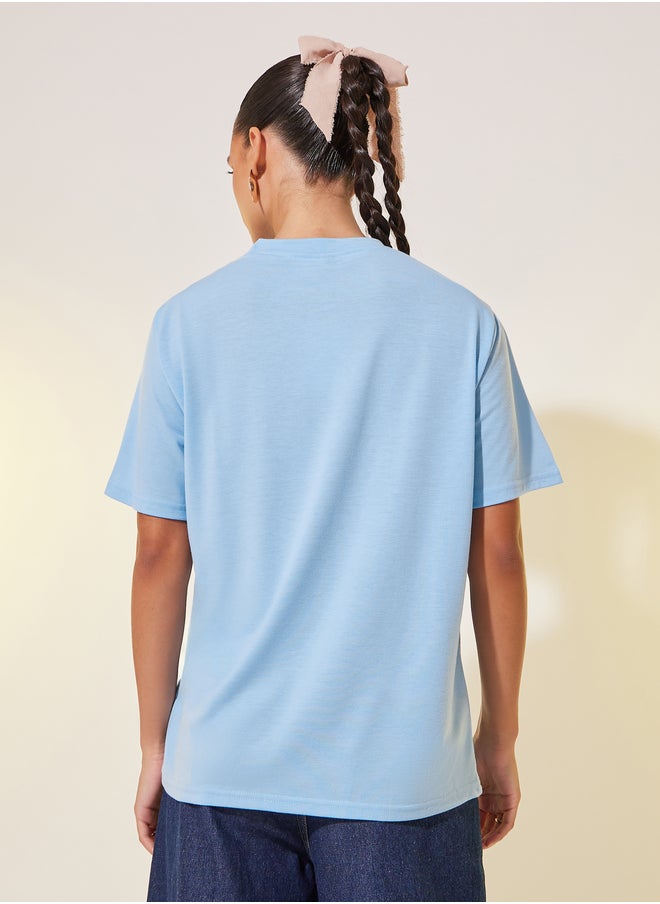 Take Two Embroidered Round Neck T-Shirt  - Image 5