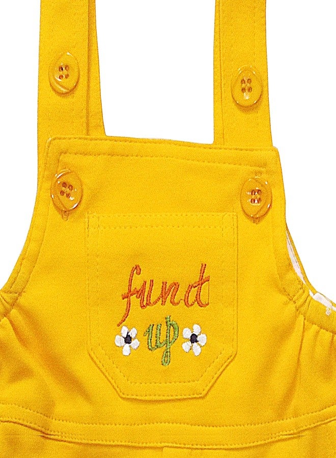 MURLI Cotton Romper Baby Suit Dungaree Jumpsuit Outfits for Newborn Baby Boys & Girls (6-12 Months, Mustard), Printed - Image 5