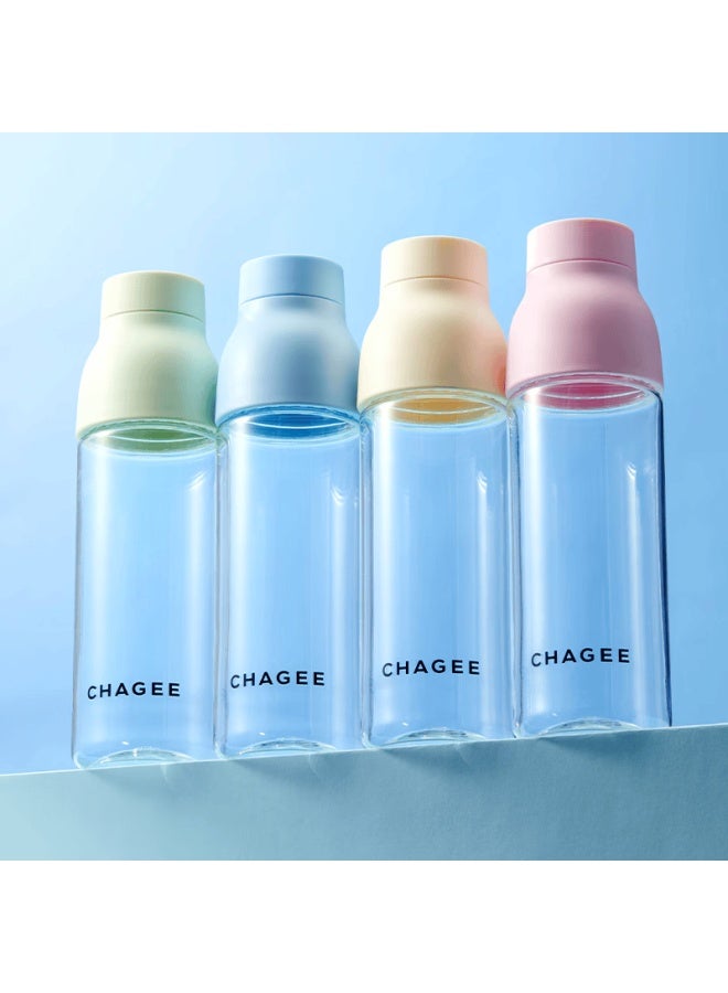 Chagee Tritan Water Bottle, Portable Cup, Cold Brew Tea Cup, Shaker Cup, Coffee Mug, Women's Style, Birthday Gift, Ballet Pink