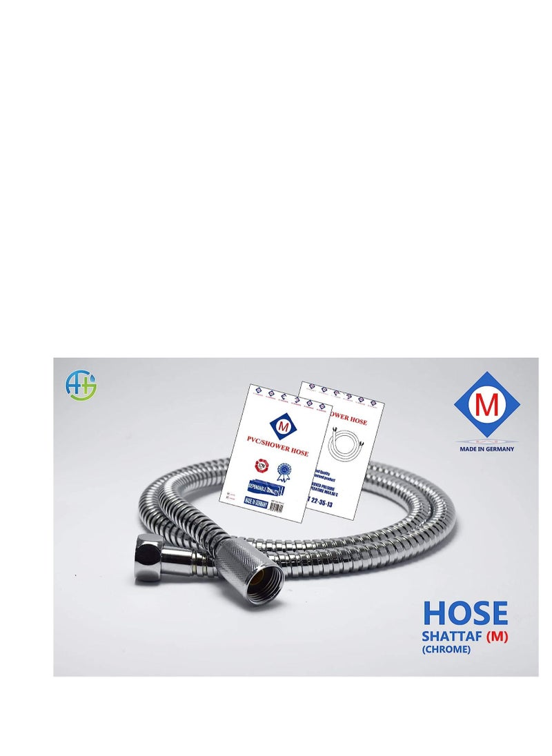 Generic - MADE IN GERMANY Toilet Bidet Spray Silver Shattaf with Hose and Hook Set - 1.20m - Image 1