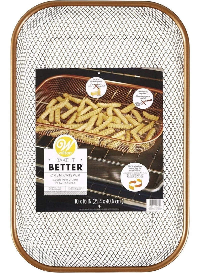 Perforated Oven Crisper Tray – Oil-Free Crispy Baking – Even Heat Distribution – 25 x 40 cm - Image 1