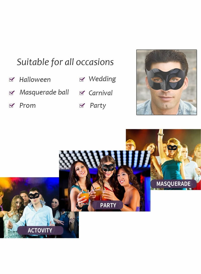 Captaintech Masquerade Mask for Couples, Mardi Gras Venetian Side flower Mask, Ball Masks, Metal Prom Women Men (2 PCS) - Image 4