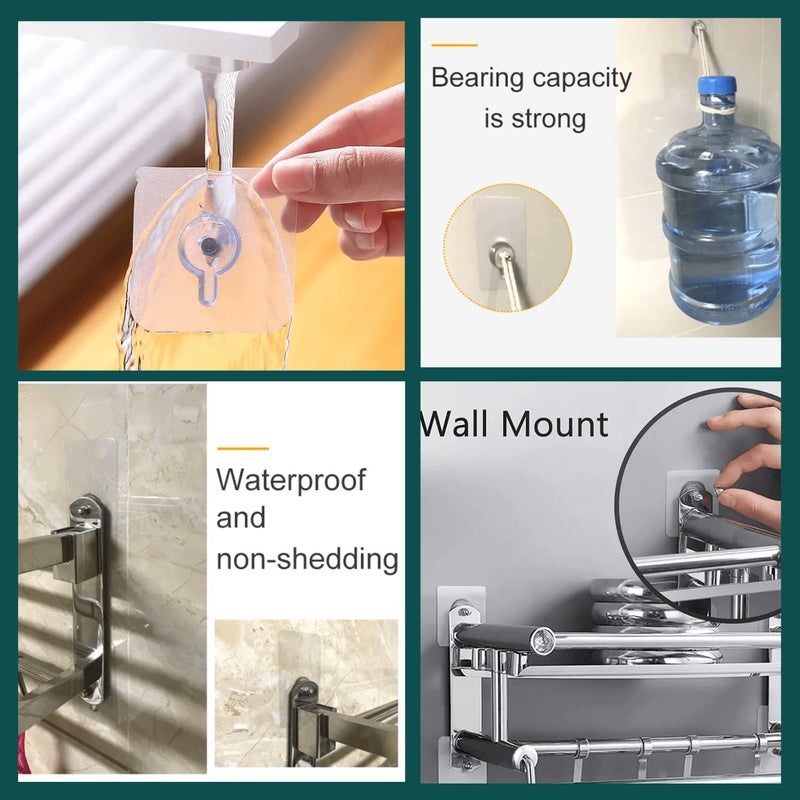 GUJISH Adhesive Wall Screw Sticker - Heavy Duty No-Drill Wall Mounting Solution for Home and Office - Removable, Waterproof, and Reusable - Fits Various Surfaces, Pack of 4 - Image 2