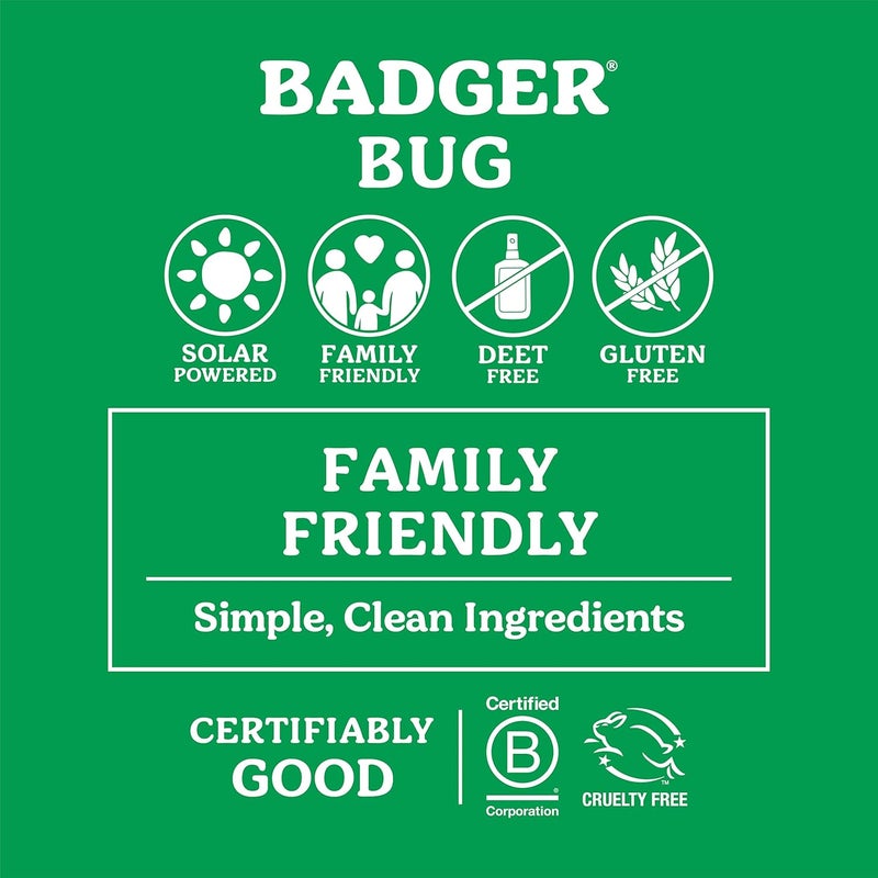 Badger Bug Spray, Family Friendly All Natural Mosquito Repellent w/Organic Essential Oils, Great Smelling Citronella Spray, Effective for 3 Hours, Combo 2-Pack 4 fl oz + 2.7 fl oz - Image 1