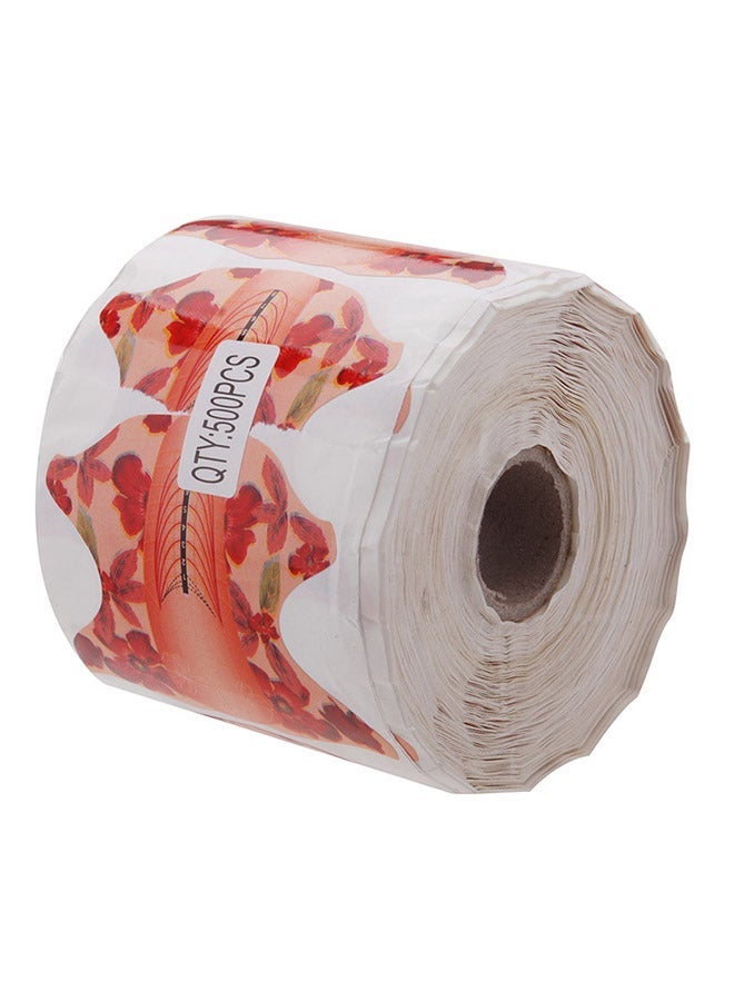 NIBEMINENT 500-Piece Nail Art Acrylic Tip Guide Gel Extension Red - Image 2