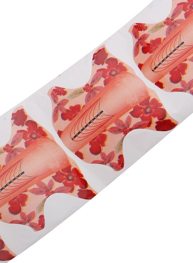 NIBEMINENT 500-Piece Nail Art Acrylic Tip Guide Gel Extension Red - Image 4