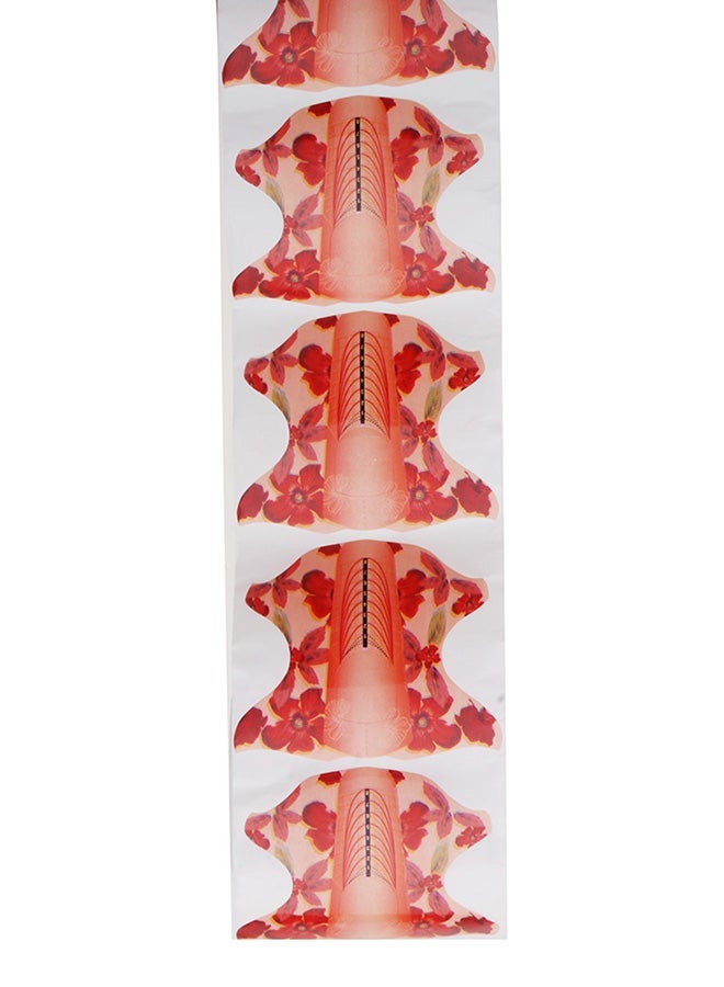 NIBEMINENT 500-Piece Nail Art Acrylic Tip Guide Gel Extension Red - Image 3