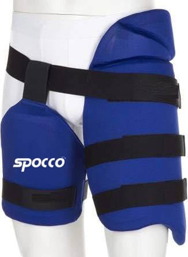 SPOCCO | Thigh Guards, Lower Body Safety, Protection Equipment for Cricket Players, Flexible Fit, Cricket Batting Thigh Guard for Adults, Boys and Men (Blue) | TGB - 29 - Image 2