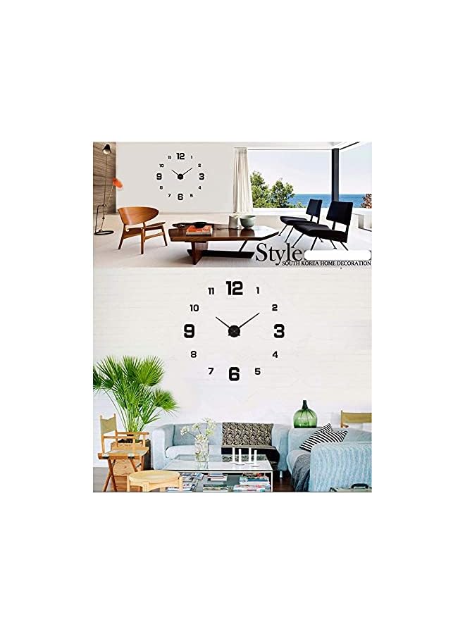 Raxoom 3D Wall Clock, Frameless Wall Clock Stickers DIY Wall Decoration, 3D Roman Number Wall Clock Home Decor - Image 2