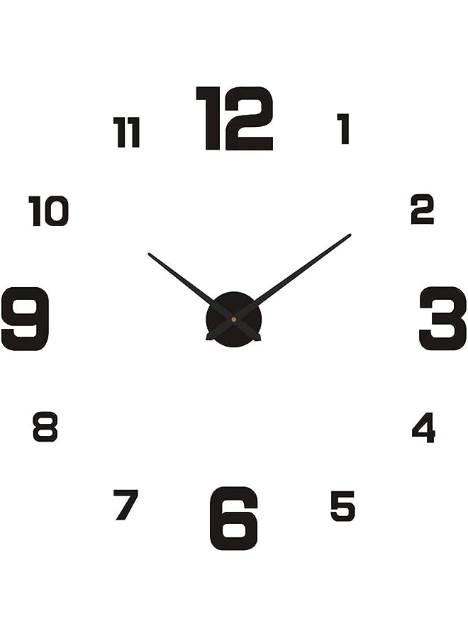 Raxoom 3D Wall Clock, Frameless Wall Clock Stickers DIY Wall Decoration, 3D Roman Number Wall Clock Home Decor - Image 1