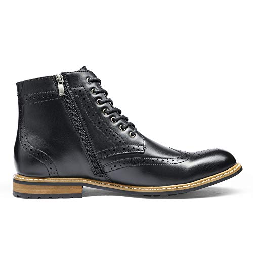 Bruno Marc Men's Dress Ankle Motorcycle Boots,Size 11,Black,BERGEN-01 - Image 3