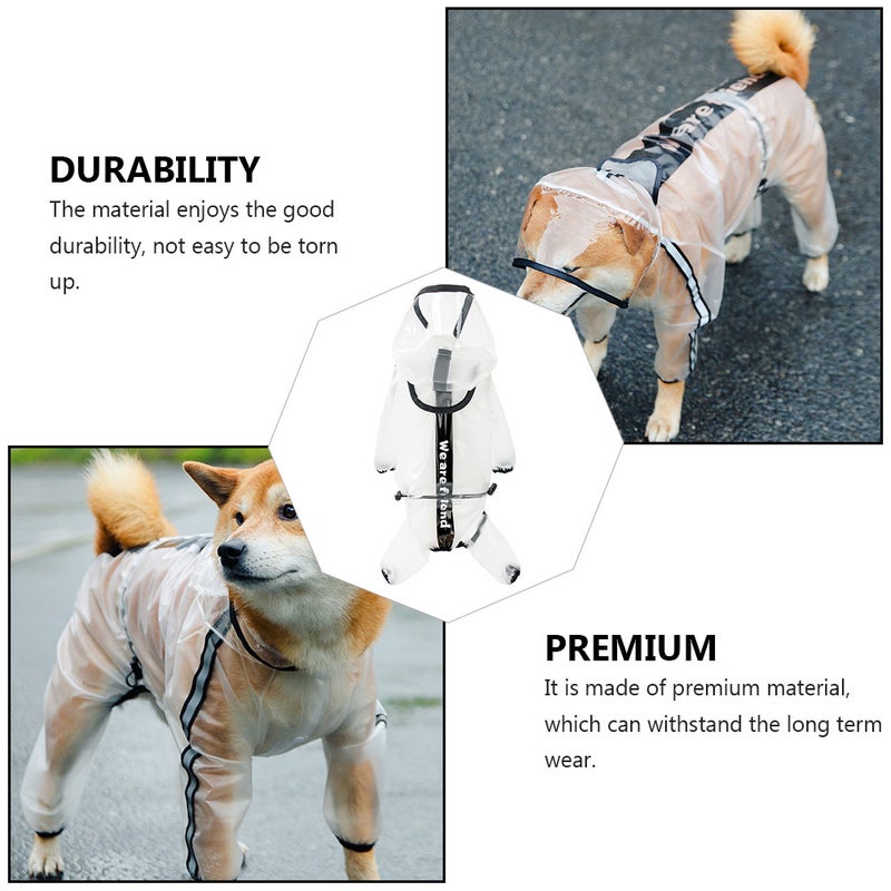 1Pc Outdoor Dog Raincoat Rain Coat Pet Rainwear Pet Rain Cape - Image 1