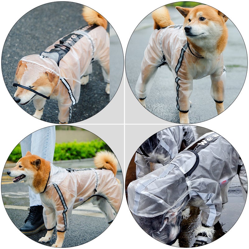 1Pc Outdoor Dog Raincoat Rain Coat Pet Rainwear Pet Rain Cape - Image 2
