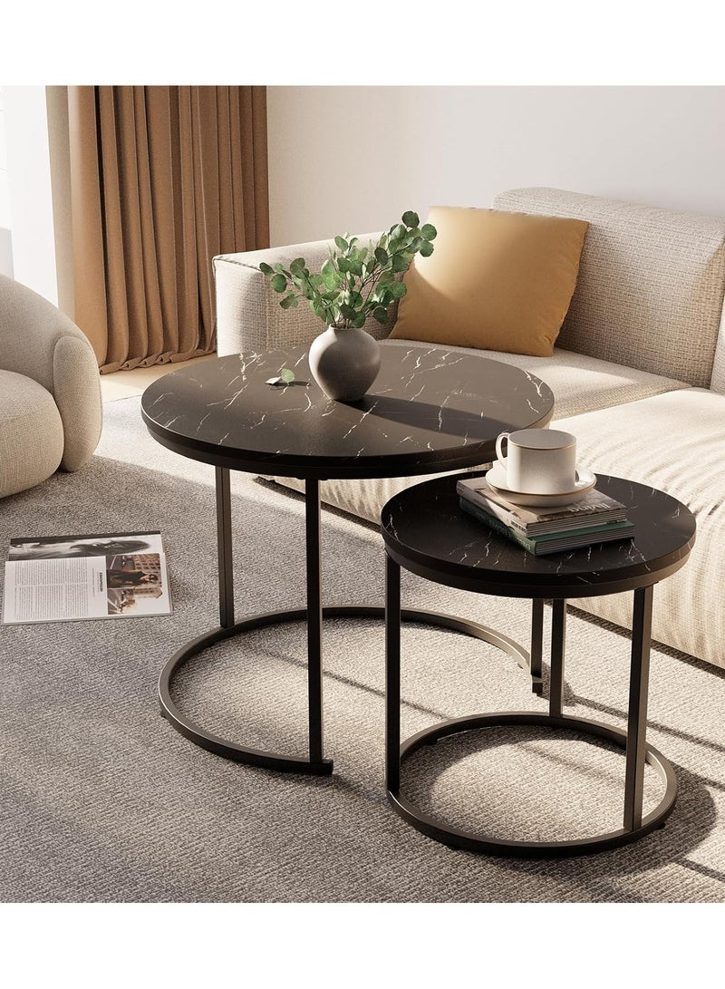 DubaiGallery طاولة قهوة دائرية فاخرة لغرفة المعيشة من النمط الشمالي - Image 3