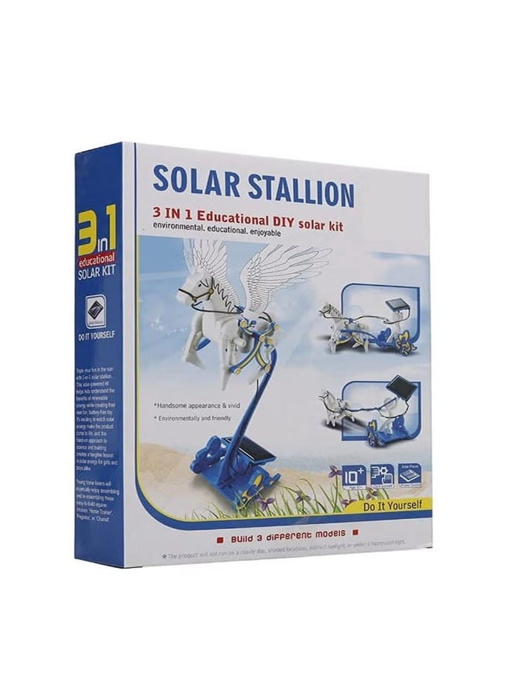 مجموعة تعليمية ٣ في ١ - حصان يعمل بالطاقة الشمسية - Image 1