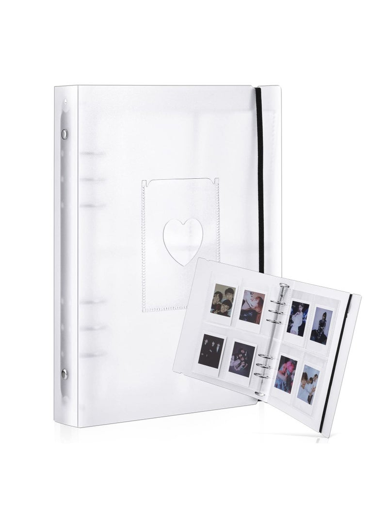Captaintech Mini Photo Album with 20 Pcs Inner 6 Ring Photocard Binder A5 Kpop Photocard Holder Book Photo Card Holders Photo Album Folder Clear Photocard Sleeves for Business Card, or Picture (4 Photo Style) - Image 1