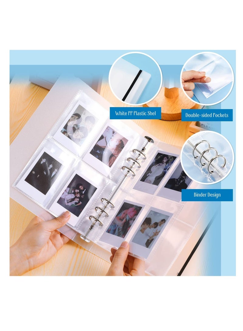 Captaintech Mini Photo Album with 20 Pcs Inner 6 Ring Photocard Binder A5 Kpop Photocard Holder Book Photo Card Holders Photo Album Folder Clear Photocard Sleeves for Business Card, or Picture (4 Photo Style) - Image 4