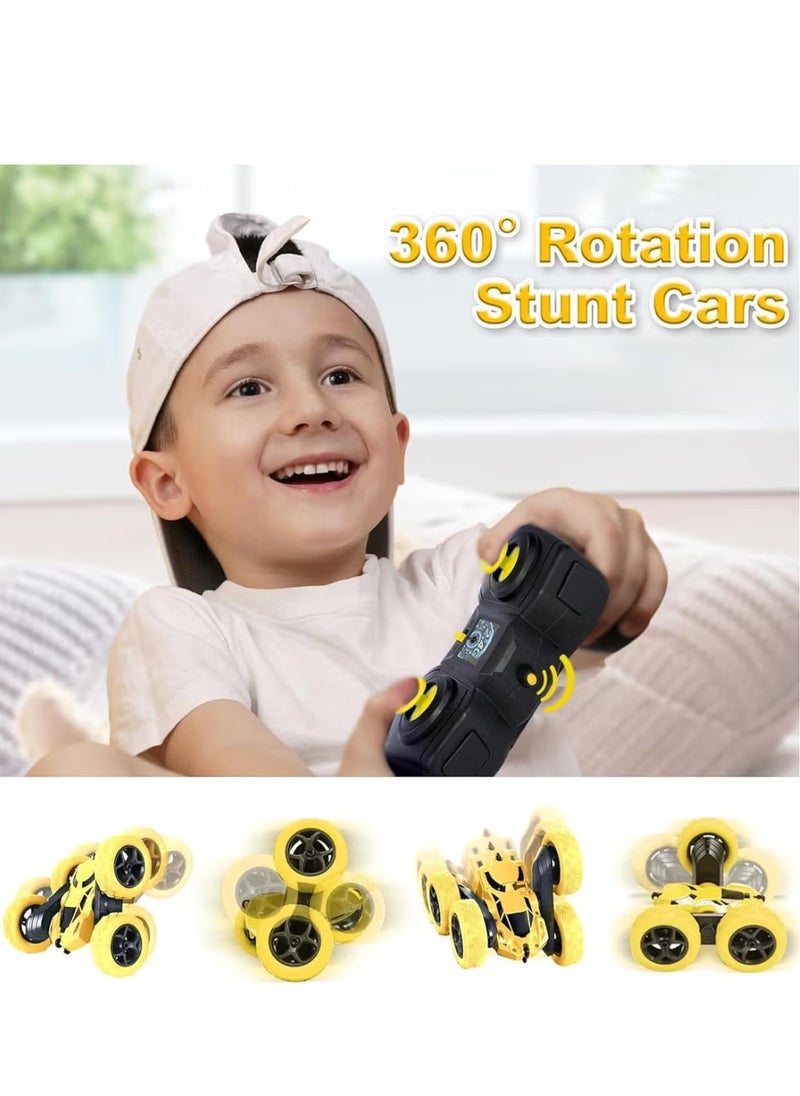 Generic Remote Control Car Double Sided 360°Rotating RC Cars with Headlights 2.4GHz Electric Race Stunt Toy Car Rechargeable Toy Cars for 6+ Years Old Boys Girls Birthday Gift  - Image 3