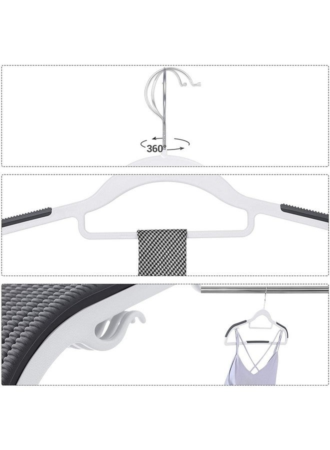 Zollyss Zollyss Plastic Clothes Hangers Dry Wet Hangers Space Saving Clothes Hangers, Plastic Hangers with Non-Slip Pads Clothes, Suit Hangers Heavy Duty Coat, Underwear, Pants, Shirts - Pack of 15, Grey  - Image 3