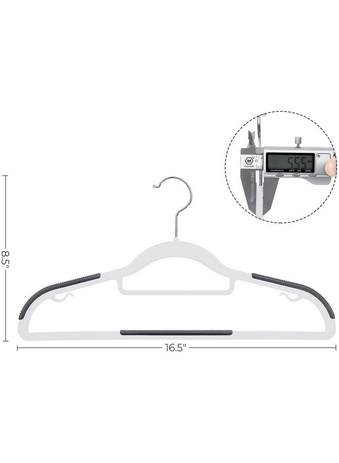 Zollyss Zollyss Plastic Clothes Hangers Dry Wet Hangers Space Saving Clothes Hangers, Plastic Hangers with Non-Slip Pads Clothes, Suit Hangers Heavy Duty Coat, Underwear, Pants, Shirts - Pack of 15, Grey  - Image 4