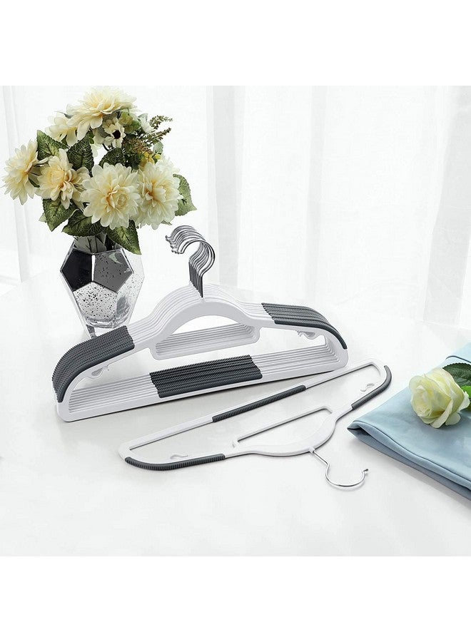 Zollyss Zollyss Plastic Clothes Hangers Dry Wet Hangers Space Saving Clothes Hangers, Plastic Hangers with Non-Slip Pads Clothes, Suit Hangers Heavy Duty Coat, Underwear, Pants, Shirts - Pack of 15, Grey  - Image 5