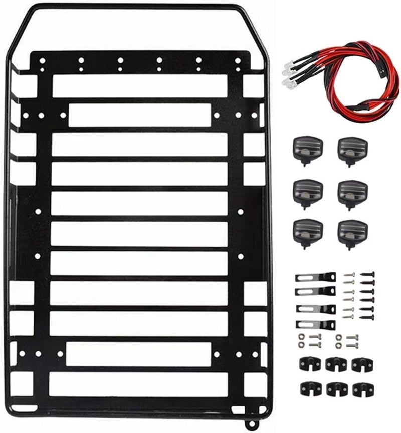 Yurefax 1/10 RC Car Metal Roof Rack Luggage Carrier