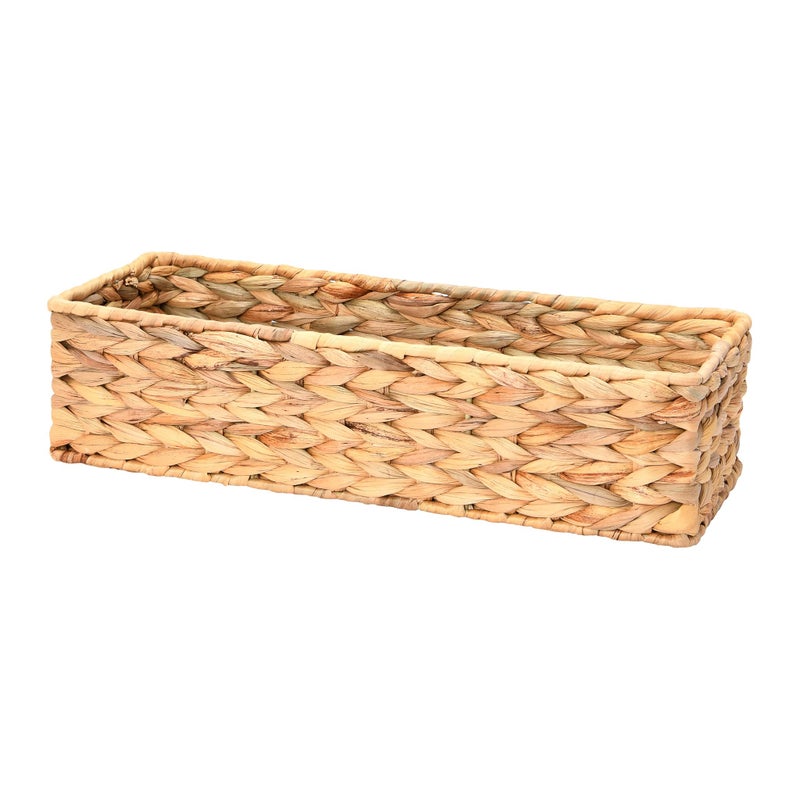 Household Essentials Water Hyacinth Rectangular Storage Basket, Natural - Image 1