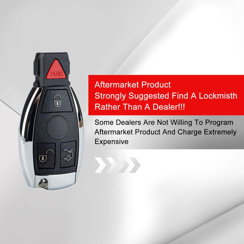 AUTO KEY MAX بديل مفتاح السيارة لمرسيدس-بنز مفتاح دخول ذكي بدون مفتاح تحكم عن بُعد NEC BGA 2000+ سنوات FCCID:IYZ3312، IYZDC; بواسطة أوتو كي ماكس (مفرد) - Image 2