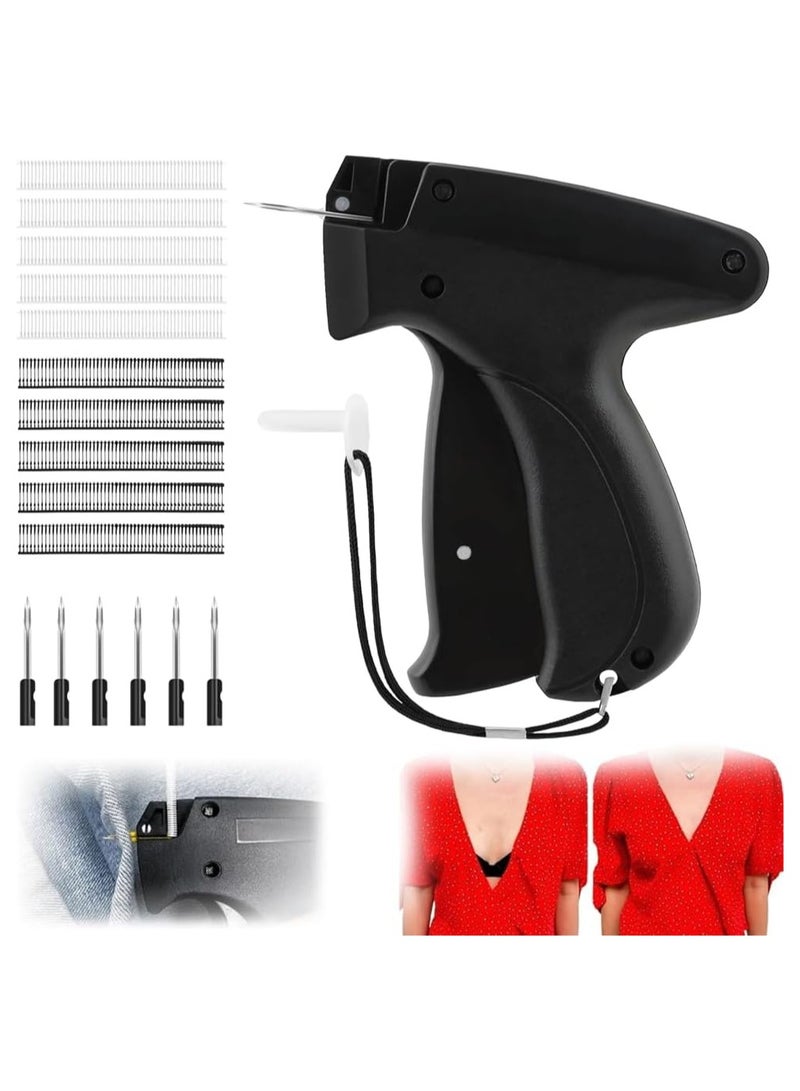 NANAO Stitchy tool for Clothes, Handheld Stitch tool Quick Clothing Fixer, Mini Sewing Micro Tagging, Includes 6 Needle, 500 Black Fasteners and 500 White Fasteners, for Retail Garment Label (Black) - Image 1