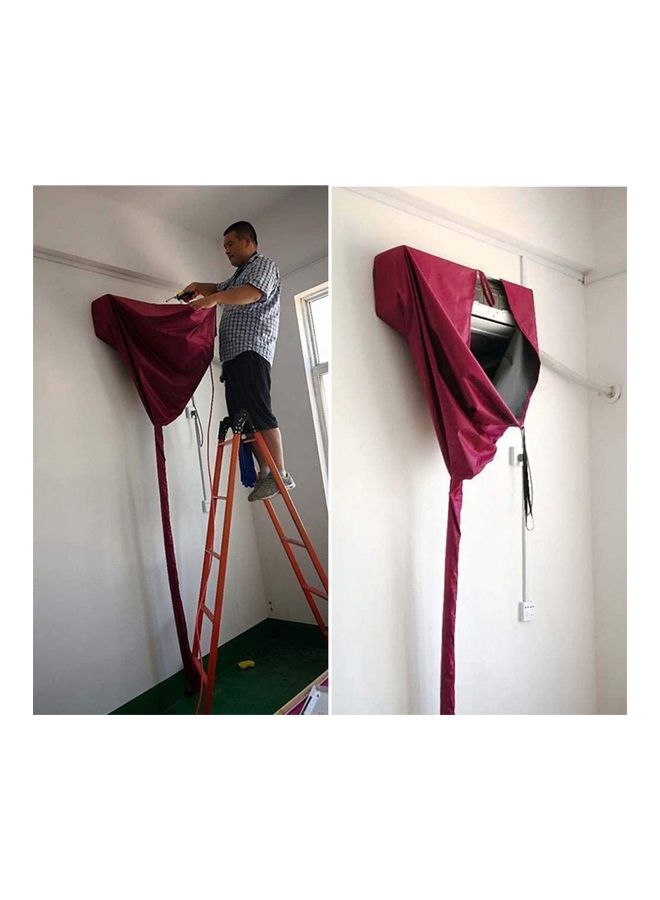 Waterproof Air Conditioner Cleaning Cover Red - Image 2