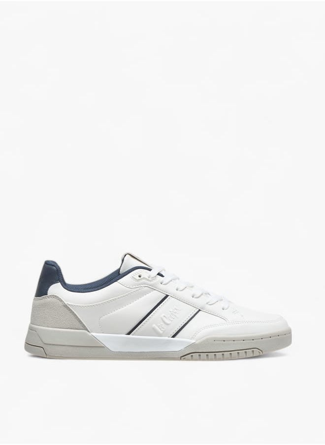 Men's Logo Detail Sneakers with Lace-Up Closure