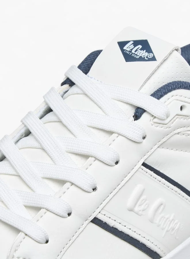 Lee Cooper Men's Logo Detail Sneakers with Lace-Up Closure