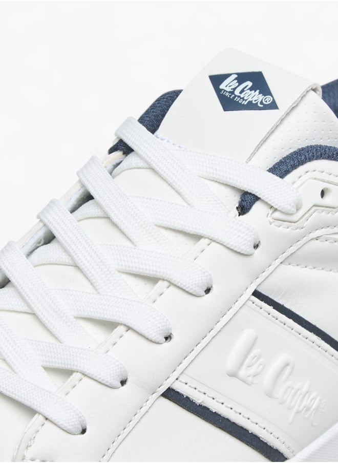 Men's Logo Detail Sneakers with Lace-Up Closure