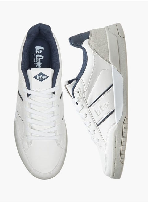 Men's Logo Detail Sneakers with Lace-Up Closure