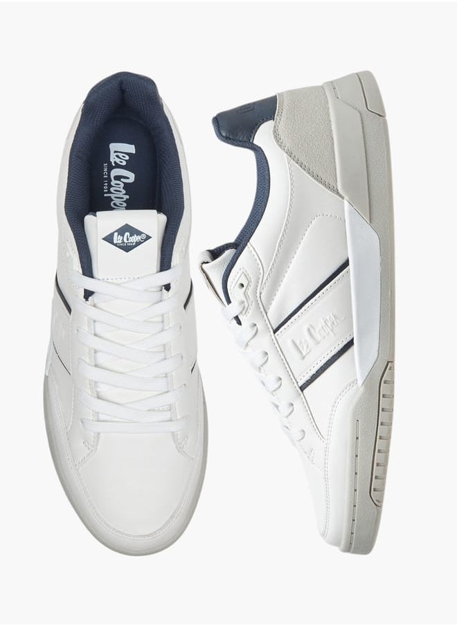 Men's Logo Detail Sneakers with Lace-Up Closure