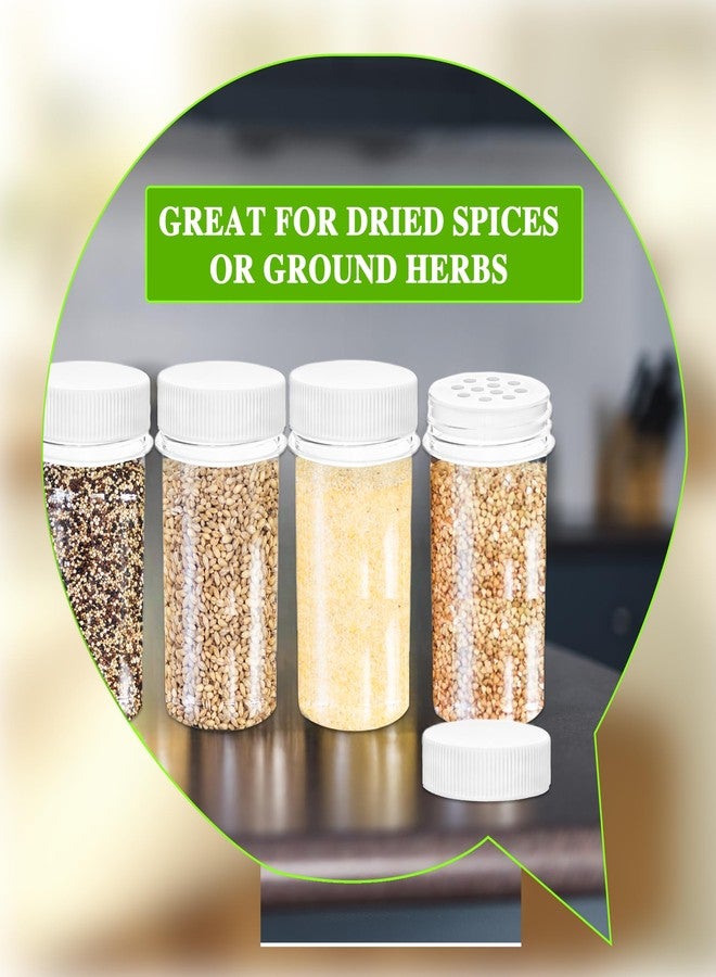 Conagel 150 Pack 1 oz Mini Plastic Spice Jars with Sifters Clear Empty Seasoning Bottles with White Caps for Travel Storing Spice Seasoning Powders - Image 3